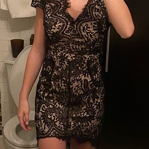 Black and New lace Cocktail Party Dress